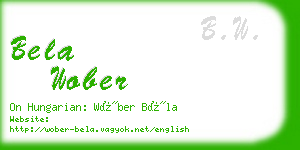 bela wober business card